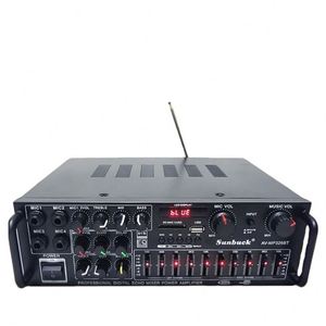 เพาเวอร์แอมป์คุณภาพสูง 200W+200W ระดับมืออาชีพ พร้อมวิทยุ FM วัสดุอะลูมิเนียม สำหรับใช้ในบ้าน ผลิตในประเทศจีน - Product Image 1