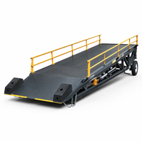 Rampe de chargement hydraulique mobile 6-15 tonnes, robuste, hauteur réglable, pour déchargement de conteneurs et camions