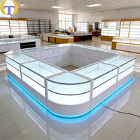 Présentoir de Magasin de Tabac Personnalisé avec Éclairage LED RGB, Étagère Robuste en Verre Trempé pour Vitrines de Magasins de Tabac
