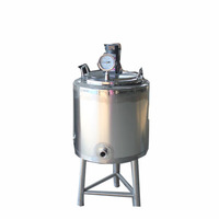 100L 150L 200l 500L 1000L Frais lait pasteurisateur réservoir Miel Jus De Fruits Purée De Fruits Ketchup Yogourt machine De Pasteurisation Du Lait