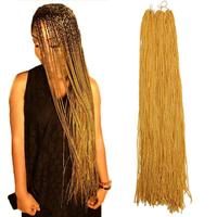 Vente en gros Micro Zizi synthétique Tresses au crochet Extensions de cheveux fins bouclés droits pour le tressage