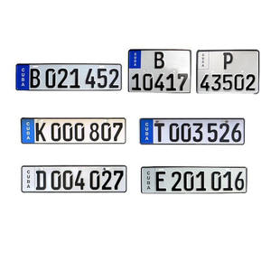 Placa de Matrícula Personalizada de Sublimación Directa de Fábrica, Placa de Matrícula con Número de Señalización de <span class=keywords><strong>Cuba</strong></span> - Product Image 3