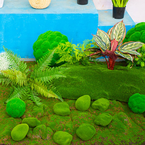 Artificial <strong>Moss</strong> Stone Poly Dragon Hair Planting Small Stone Foam <strong>Moss</strong> Ball Bonsai Micro Landscape With <strong>Moss</strong> Stone - Product Image 3