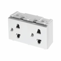 Interrupteur multiprise mural 250V 10A à 2 voies en aluminium avec prises électriques pour la maison (norme britannique)