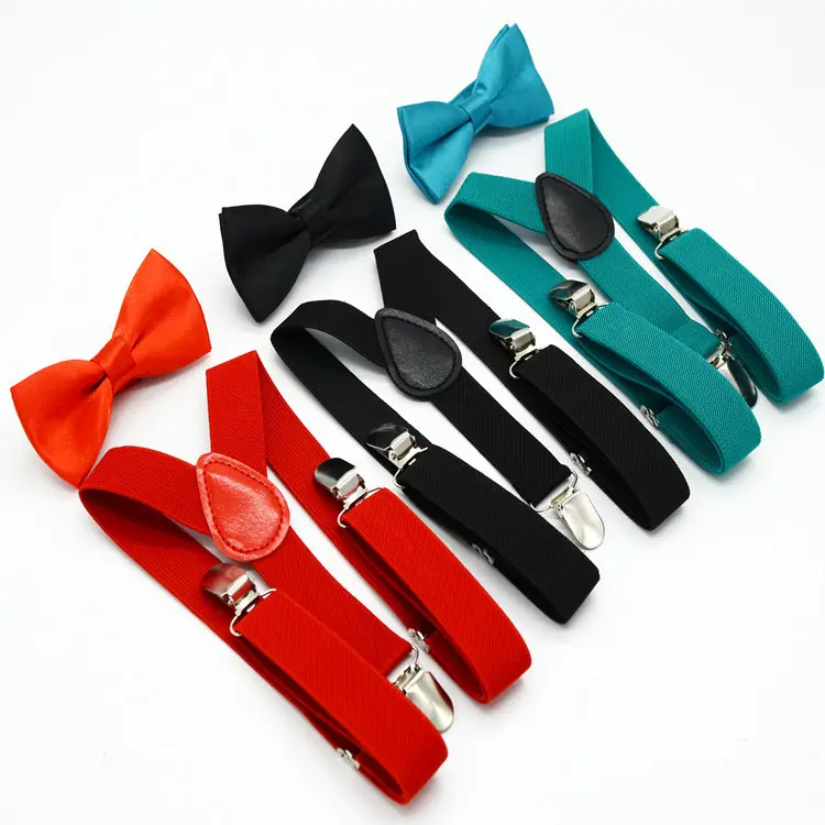 Hot Sale Cheap Strap Suspender Belt Adjustable Braces Fashion Solid pure color Elastic Suspenders for Children Boys Kids