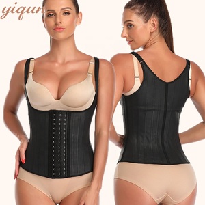 YiQun Top Corsé Moldeador de Cuerpo Tallas Grandes con 25 Varillas de Acero, Faja Colombiana Reductora de Abdomen de Látex, Chaleco Entrenador de Cintura - Product Image 1