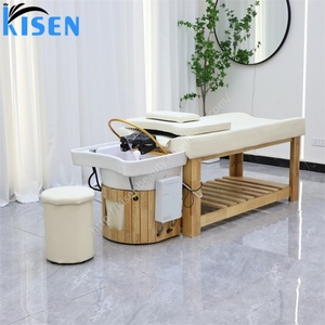 เตียงสระผมไม้แท้ Kisen รุ่น Original Wood Shampoo Bed เป็นมิตรต่อสิ่งแวดล้อม ใช้สำหรับสปาผมและนวดแผนไทย เหมาะสำหรับร้านเสริมสวย พร้อมที่นอนปรับแต่งได้ - Product Image 3