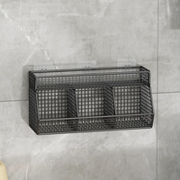 Solution de rangement multifonctionnelle sans perçage Organisateur mural d'épices Support de rangement de cuisine pour les épices en laine
