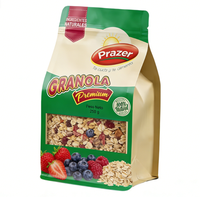 Sac en papier kraft avec fermeture éclair personnalisé imprimé sur mesure, sac refermable réutilisable personnalisé, emballage alimentaire, sac en PE brun