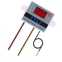 Controlador de temperatura LED de CA con sensor de termopar, digital, 12V/24V/110V-220V, CA, 1 unidad