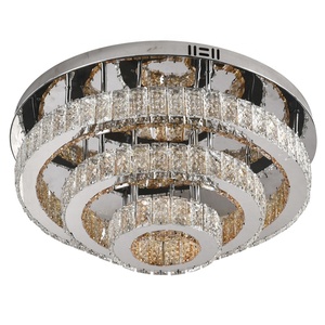 Crystal <span class=keywords><strong>Flush</strong></span> <span class=keywords><strong>Mount</strong></span> Luxe Woonkamer Kantoor Ronde Goud Licht Metalen Crystal Plafond Luxe Led Plafond Verlichting - Product Image 3