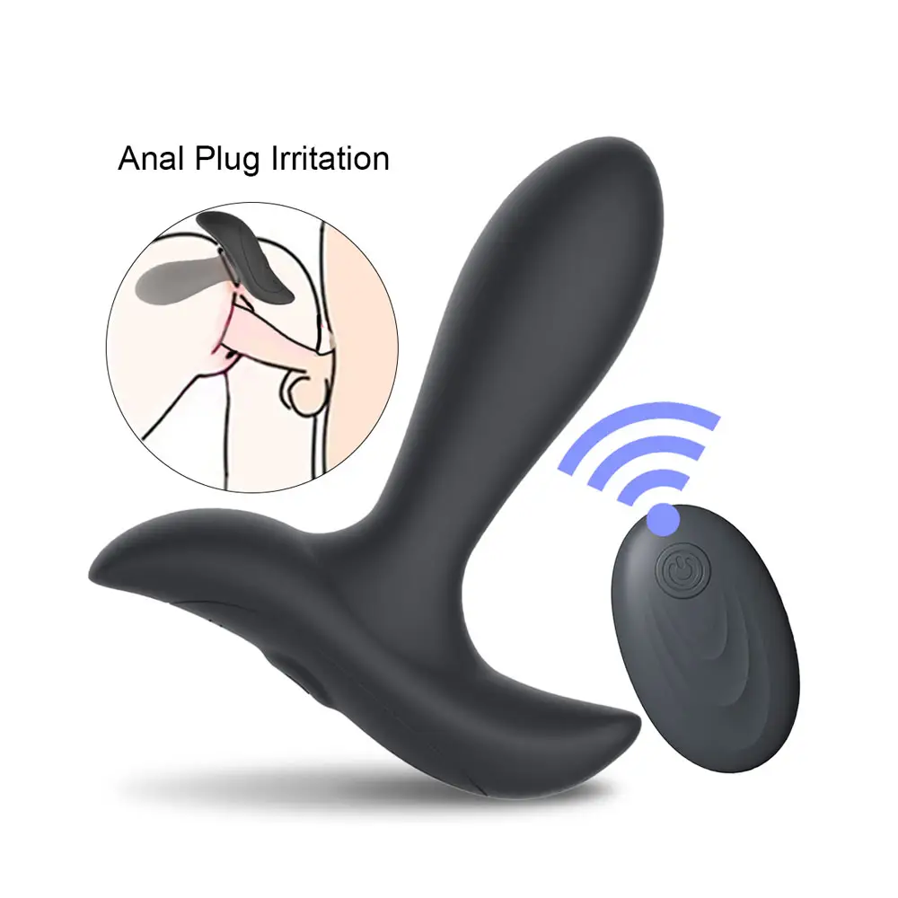Plugue anal vibratório remoto, plugue anal elétrico com controle remoto, produtos sexuais, silicone, brinquedo sexual