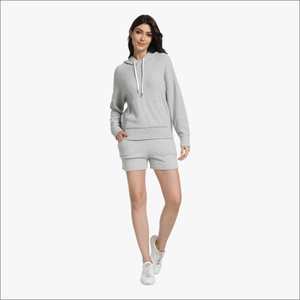 Ropa de estar por casa para mujer al por mayor, conjuntos de sudaderas transpirables de algodón y bambú, pantalones cortos, ropa de mujer, fabricante de Vietnam - Product Image 1