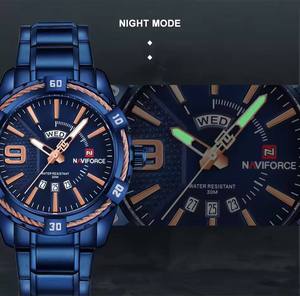 นาฬิกาควอตซ์ Naviforce 9117 NF9117 รุ่นหรูสำหรับผู้ชาย พร้อมปฏิทิน กันน้ำ เข็มเรืองแสง นาฬิกาข้อมือสำหรับผู้ชาย Montre Pour Homme - Product Image 6