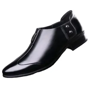 Spring and Autumn New Leather Shoes British Business Set Toe Korean Fashion Formal Casual Men's Shoes