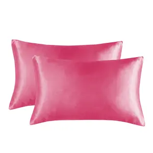 Taies d'oreiller et housses de coussin en satin massif confort et style Offre Spéciale en différentes couleurs pour la maison ou l'hôtel