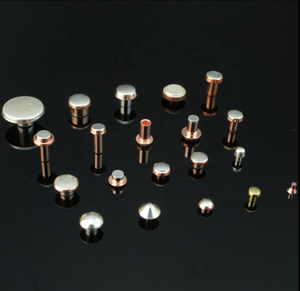 Contactos de Aleación Saijin AS0886 Aprobados por ISO 9001, Contacto Eléctrico de Botón Bimetálico de Plata <span class=keywords><strong>AgCdO</strong></span>/Cu, Remache, Cumple con RoHS, Industrial - Product Image 5