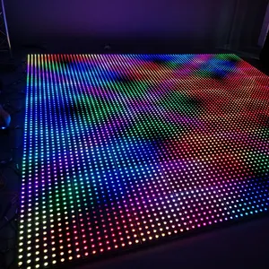 High gloss magnet pixel digital led dance floor for disco party event with ipad control