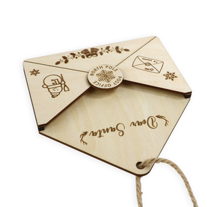 Portafoglio Natalizio Porta Voucher e Contanti, Busta Regalo Ecologica in <span class=keywords><strong>Legno</strong></span> <span class=keywords><strong>da</strong></span> Appendere, Decorazione per <span class=keywords><strong>Albero</strong></span> <span class=keywords><strong>di</strong></span> Natale - Product Image 6