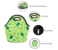 Sac à déjeuner isotherme en néoprène personnalisé avec logo, imperméable, réutilisable, pour enfants, sac à déjeuner thermique, sac à nourriture portable, pliable, pour l'école