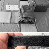 Boîte de rangement pliable sur mesure pour draps de lit, grande capacité, bacs organisateurs de draps empilables avec fenêtre
