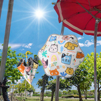 Parapluie Moderne Automatique pour Enfants, Droit, en Fibre de Verre 190T, Imperméable, Double Usage Pluie et Soleil, Long Manche, pour Garçons et Filles de Maternelle