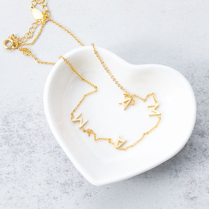 Collares delicados para el día de la madre, colgante de acero inoxidable chapado en oro de 18K con letras para mamá - Product Image 2