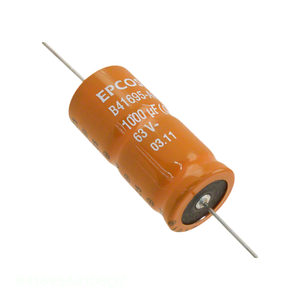 Condensador de Canal de Fabricante 1000uF CAP ALUM 1000UF 63V AXIAL TH de Orificio Pasante B41695A8108Q7 - Product Image 1