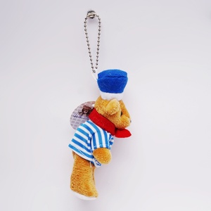 Les porte-clés mignons en peluche ours <span class=keywords><strong>chef</strong></span> de la marine peuvent être personnalisés taille du logo, couleur, jouets pendentifs en peluche marin certifié BSCI - Product Image 5