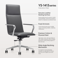 Chaise de bureau AODA en aluminium noir et blanc avec appui-tête et accoudoirs en cuir PU, chaise de bureau exécutive inclinable réglable