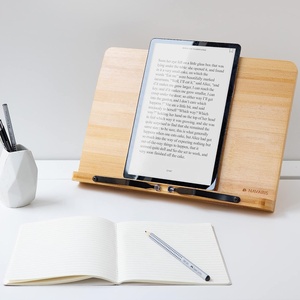 <span class=keywords><strong>Support</strong></span> de <span class=keywords><strong>livre</strong></span> en bambou avec 2 supports de page réglables en métal | Homex_BSCI Factory - Product Image 2