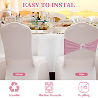 Ychone – Nouveaux Nœuds de Chaise Extensibles en Forme de Couronne, Réutilisables, pour Événements, Mariages, Banquets, Hôtels