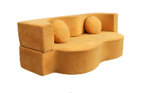 Canapé-lit double à compression pour salon, appartement, hôtel, capitonné, inclinable et pliable avec rembourrage en éponge