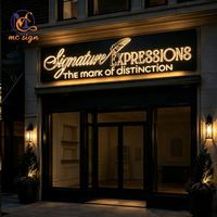 Letrero LED Metálico 3D Personalizado para Exteriores, Letrero Comercial para Decoración de Paredes, Nombre de Tienda, Señalización Comercial, Logotipo de Empresa
