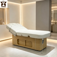 Table de massage électrique de luxe pour soins du visage, réglable en hauteur, avec rangement intégré, pour salons et cliniques (vente en gros)