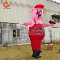 Publicité gonflable cochon Air danseur gonflable décoration extérieure vague bras danse décoratif homme cochon ciel danseur à vendre