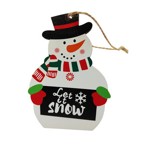 Ornement suspendu en bois en forme de renne, peint à la main, décoration de sapin de Noël, forme ronde XR12 - Product Image 4