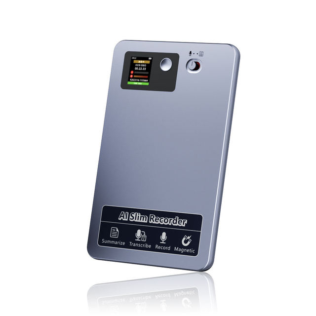 Magnetic ChatGPT4 AI Voice Recorder with Real-Time Transcription and Multilingual Translation