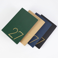 Agenda quotidien relié 2027 2026, bilingue espagnol-anglais, format A5, texture côtelée, couverture rigide, fournisseur en gros