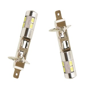 ไฟตัดหมอก LED สำหรับรถยนต์ H3 H1 5630 10SMD ความสว่างสูง หลอดไฟ LED สำหรับกลางวัน พร้อมระบบถอดรหัส ป้องกันการเกิดฝ้า - Product Image 1