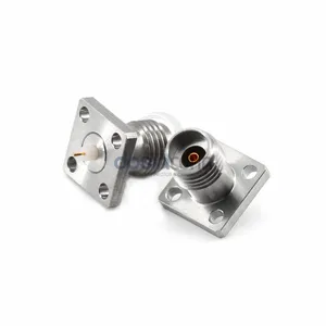 Stainless Steel 40G 4 Hole Flange Mount 2.92 MM Bulkhead Connector