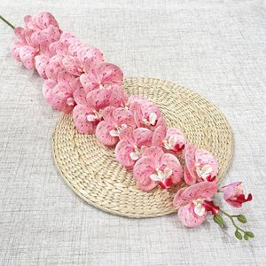 A-949 grande orchidée Cymbidium blanche au toucher réel <span class=keywords><strong>15</strong></span> têtes fleur artificielle en Latex avec longue tige fausse orchidée <span class=keywords><strong>de</strong></span> haute qualité - Product Image 5