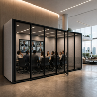 Cabine insonorisée pour la réduction du bruit, cabine acoustique industrielle, espace de concentration silencieux pour la communication dans un espace de travail bruyant