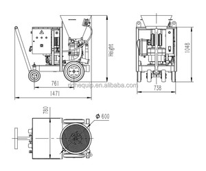 Máquina de Hormigón Proyectado en Seco Tipo Rotatorio de 4KW para Reparación de Hormigón Refractario y Soporte en Minería - Product Image 6