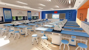 Mesa de Laboratorio de Física Escolar Moderna - Banco de Trabajo de Aluminio y Plástico Resistente a la Corrosión para Uso en Laboratorios Educativos y Salas de Estar - Product Image 3