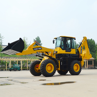 Mini-chargeuse Heracles WZ40-30 4x4 avec godet de 1,7 m³ d'occasion, moteur diesel Yuchai pour l'agriculture, rétrocaveuse sur roues entièrement fonctionnelle