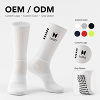 Chaussettes de sport mi-mollet respirantes en maille côtelée OEM ODM, chaussettes athlétiques extensibles pour le football et les sports d'équipe, faible MOQ, personnalisables