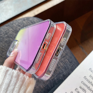 Per <span class=keywords><strong>iPhone</strong></span> <span class=keywords><strong>14</strong></span> Pro custodia morbida per Pc a colori sfumati per <span class=keywords><strong>iPhone</strong></span> 13 12 11 Pro Max 7 8 Plus <span class=keywords><strong>Cover</strong></span> antiurto per la protezione dell'obiettivo - Product Image 6