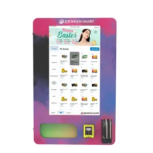 Mesin penjual Vapor Mini terpasang di dinding dengan layar sentuh dengan sistem pintar verifikasi usia dan identifikasi kartu ID