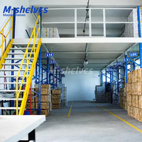 Özel Ağır Hizmet Tipi Çelik Yapı Mezzanine Katlı Platform Depo Depolama Mezzanine Raf Sistemi